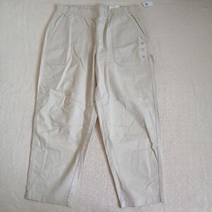 old navy ♡ pulla utility high waisted pants xl wishbone neutral minimal cargo